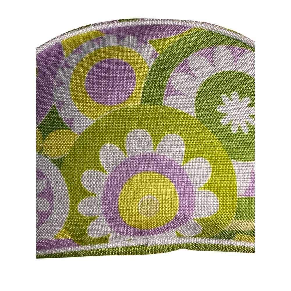 Clinique Floral Cosmetic Bag With Green &‎ Purple Retro Print